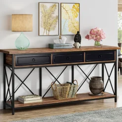 Sale Tribesigns 3 - Drawer Console Table, 70.8