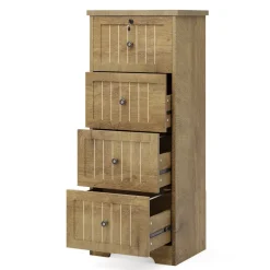 Cheap Tribesigns 4 - Drawer File Cabinet, Vintage Vertical Filing Cabinet