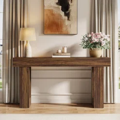 Hot Tribesigns 63 - Inch Console Table, Farmhouse Wooden Sofa Table Entryway Table