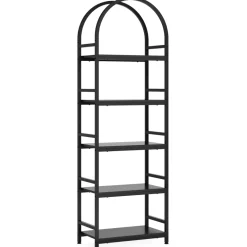 Cheap Tribesigns 4 - Tier / 5 - Tier Bookshelf, Arched Bookcase Display Rack with Storage Shelves