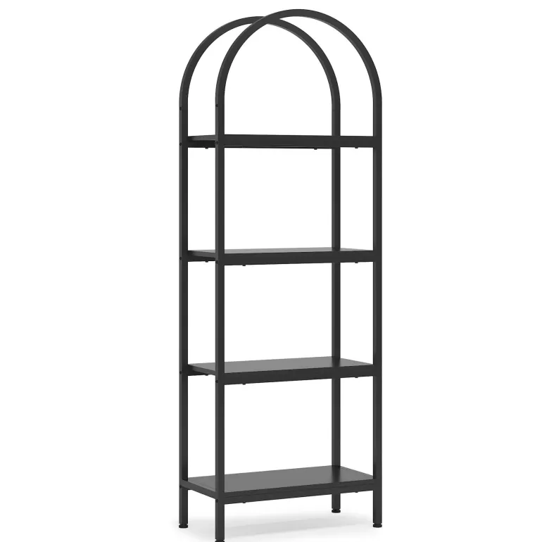Cheap Tribesigns 4 - Tier / 5 - Tier Bookshelf, Arched Bookcase Display Rack with Storage Shelves