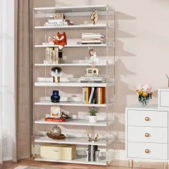 Flash Sale Tribesigns 8 - Tier Bookshelf, Acrylic Bookcase Storage Display Shelf