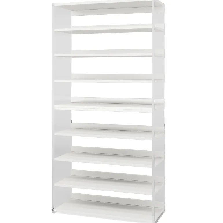 Flash Sale Tribesigns 8 - Tier Bookshelf, Acrylic Bookcase Storage Display Shelf