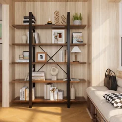 Flash Sale Tribesigns 5 - Tier Bookshelf, Open Etagere Bookcase Storage Display Rack
