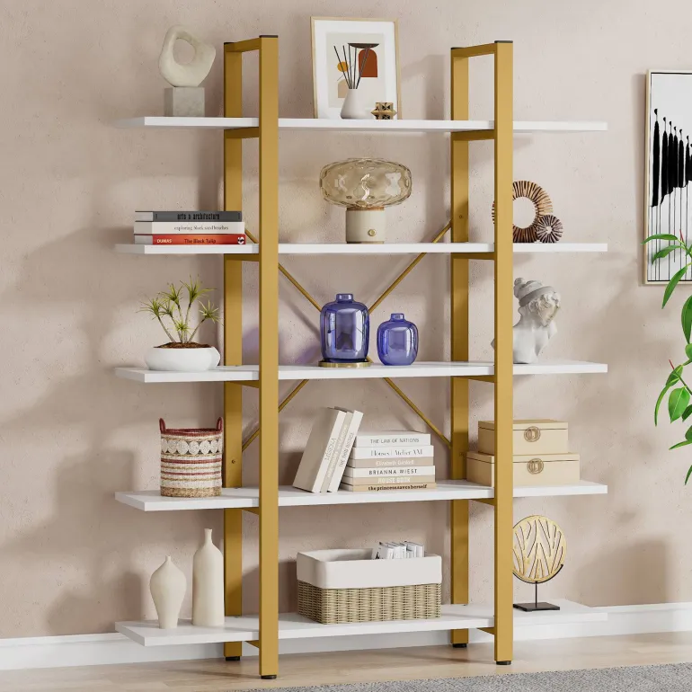 Flash Sale Tribesigns 5 - Tier Bookshelf, Open Etagere Bookcase Storage Display Rack