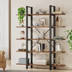 Flash Sale Tribesigns 5 - Tier Bookshelf, Open Etagere Bookcase Storage Display Rack