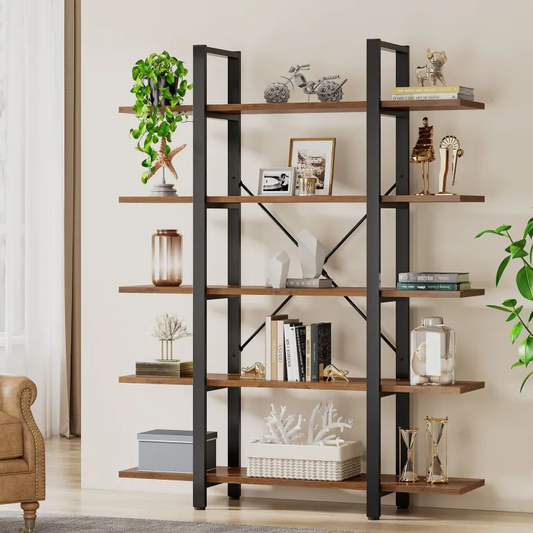 Flash Sale Tribesigns 5 - Tier Bookshelf, Open Etagere Bookcase Storage Display Rack