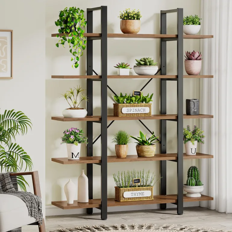 Flash Sale Tribesigns 5 - Tier Bookshelf, Open Etagere Bookcase Storage Display Rack