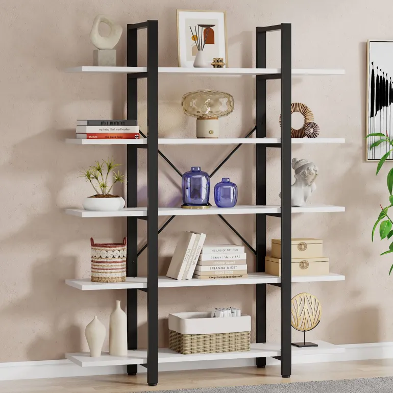 Flash Sale Tribesigns 5 - Tier Bookshelf, Open Etagere Bookcase Storage Display Rack