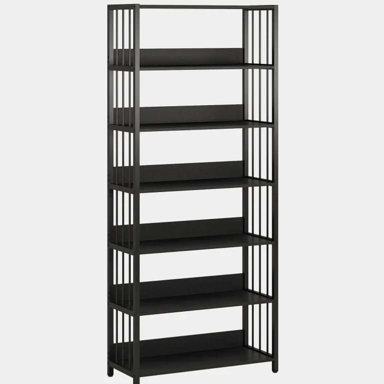 Sale Tribesigns 6 - Tier Bookshelf, Vintage Storage Display Rack With Open Shelves