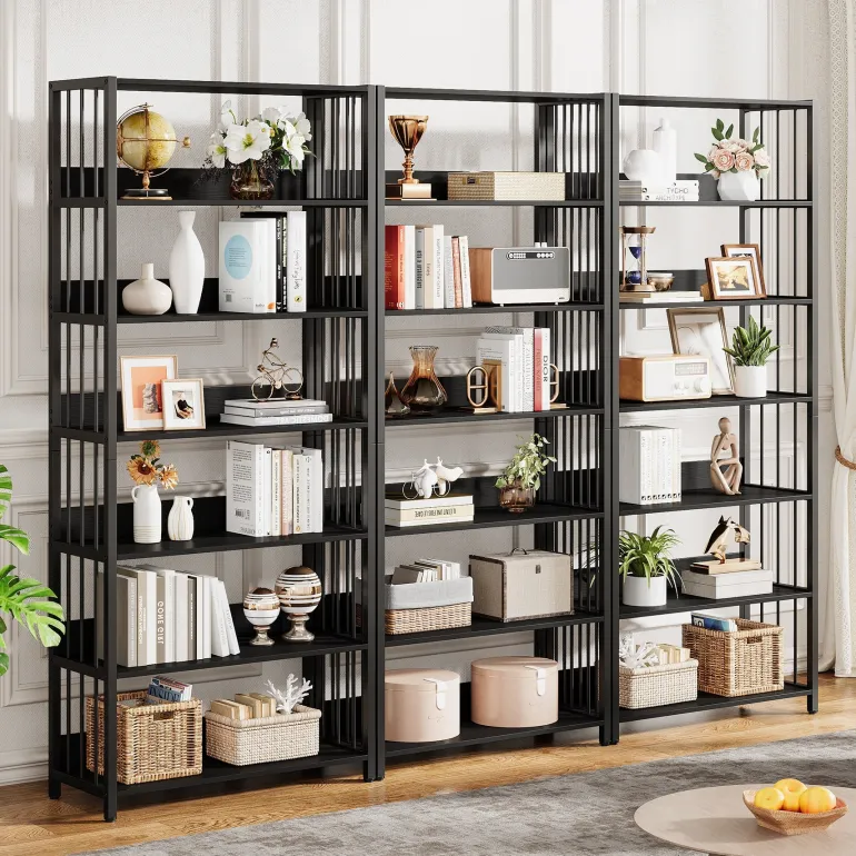 Sale Tribesigns 6 - Tier Bookshelf, Vintage Storage Display Rack With Open Shelves