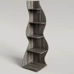 Best Sale Tribesigns 5 - Tier Corner Shelf, Modern Wall Corner Bookshelf Bookcase