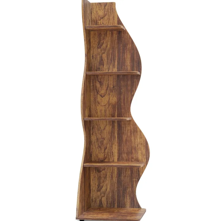 Best Sale Tribesigns 5 - Tier Corner Shelf, Modern Wall Corner Bookshelf Bookcase