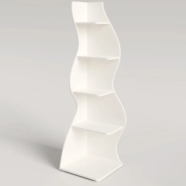 Best Sale Tribesigns 5 - Tier Corner Shelf, Modern Wall Corner Bookshelf Bookcase