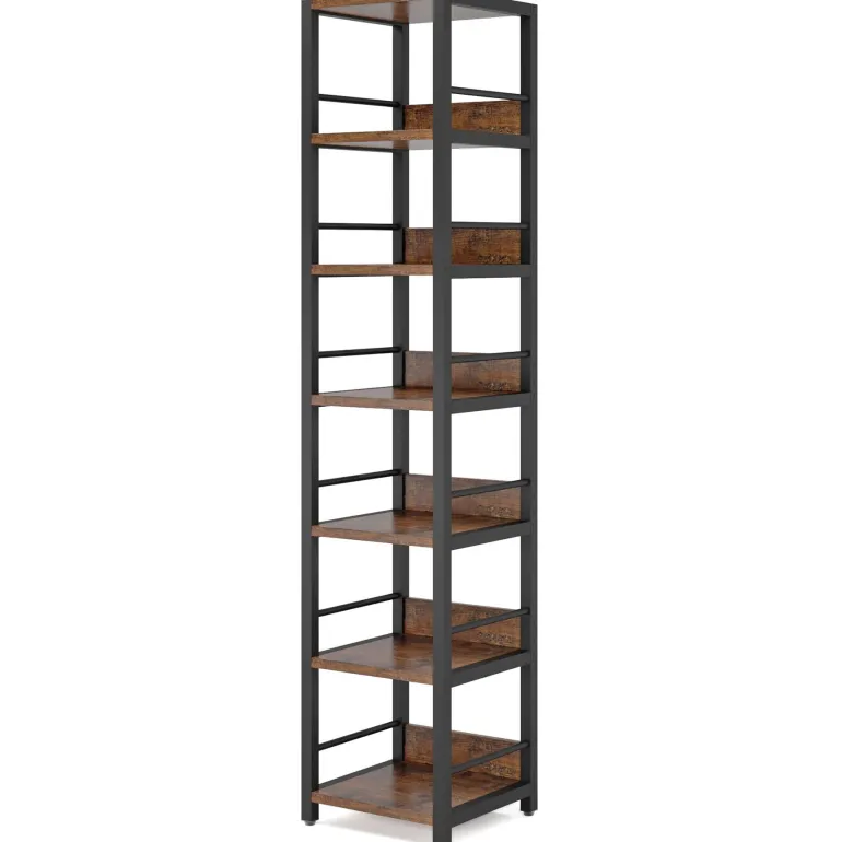 Hot Tribesigns 6 - Tier Corner Shelf, Narrow Etagere Bookshelf Storage Rack