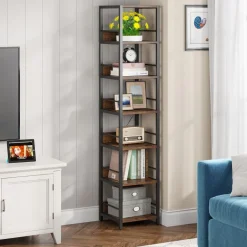Hot Tribesigns 6 - Tier Corner Shelf, Narrow Etagere Bookshelf Storage Rack