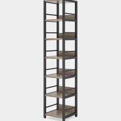 Hot Tribesigns 6 - Tier Corner Shelf, Narrow Etagere Bookshelf Storage Rack
