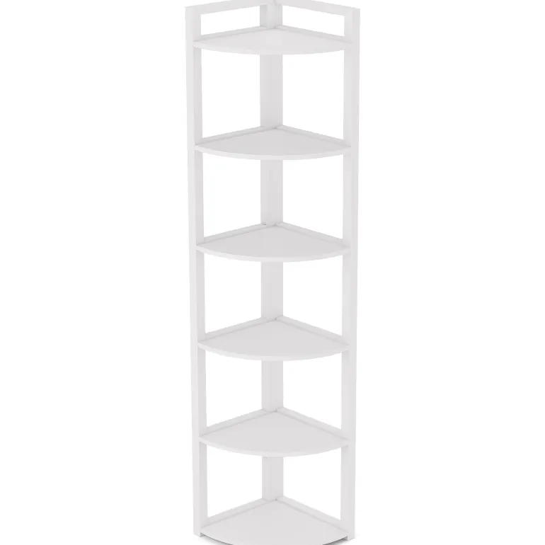 Sale Tribesigns 6 - Tier Corner Shelf, Small Corner Bookshelf Storage Rack