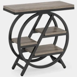 Clearance Tribesigns 4 - Tier End Table, Small Side Table Snack Table with Storage Shelves