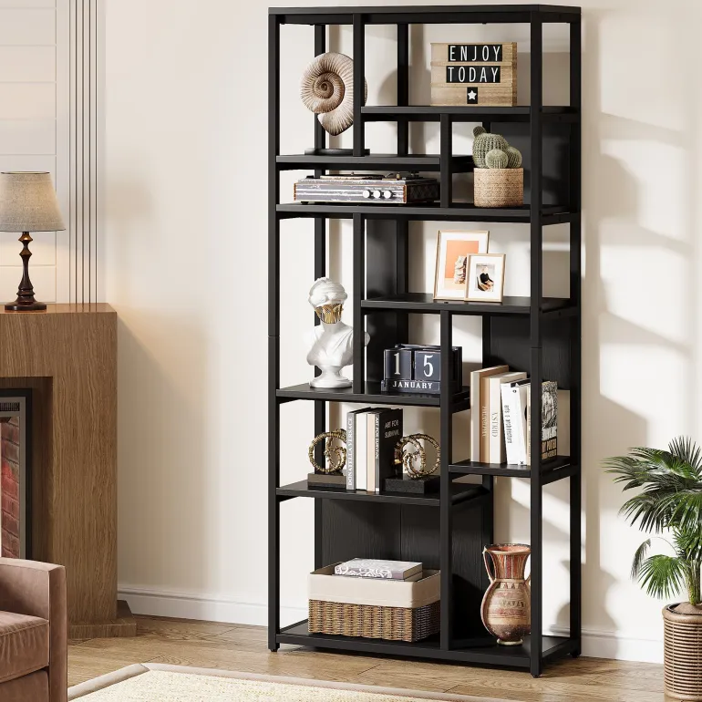 Best Sale Tribesigns 8 - Tier Etagere Bookshelf, 70.9" Freestanding Wood Bookcase