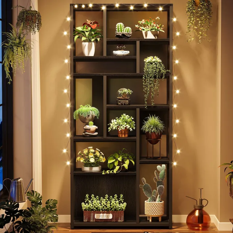 Best Sale Tribesigns 8 - Tier Etagere Bookshelf, 70.9" Freestanding Wood Bookcase