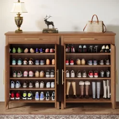 Fashion Tribesigns 5 - Tier Shoe Cabinet, Freestanding Shoe Rack Organizer with Adjustable Shelves