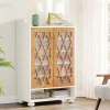 Clearance Tribesigns 7 - Tier Shoe Cabinet, Modern Wood Shoe Rack With Adjustable Shelves