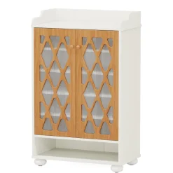 Clearance Tribesigns 7 - Tier Shoe Cabinet, Modern Wood Shoe Rack With Adjustable Shelves