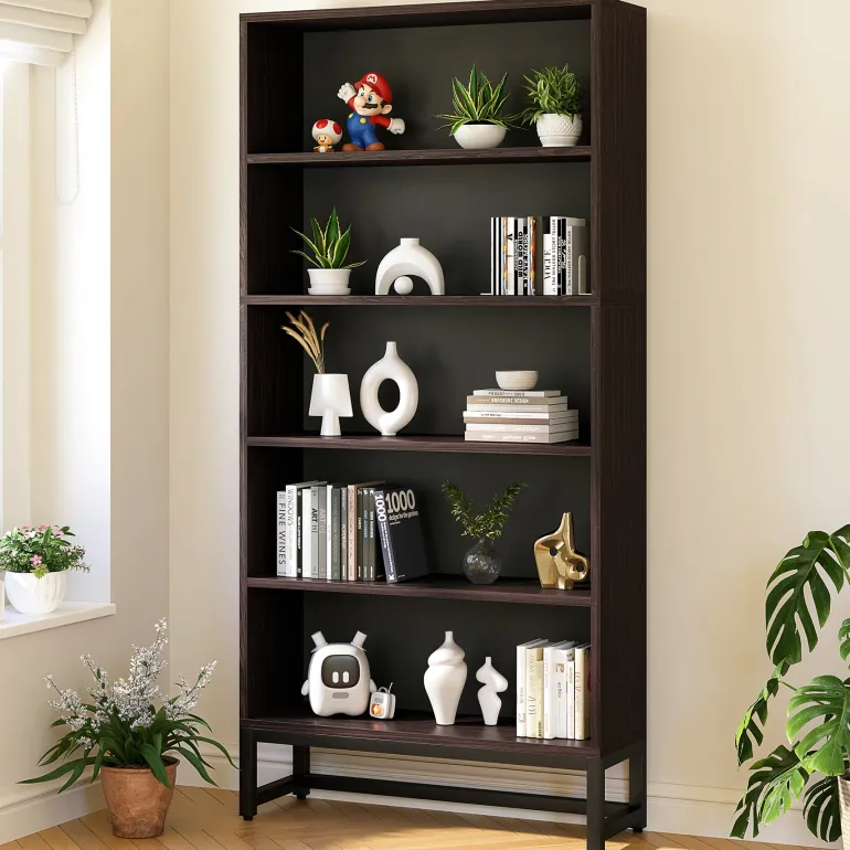 Sale Tribesigns 70.8" Bookcase, Large Bookshelf Organizer with 5 - Tier Storage Shelves