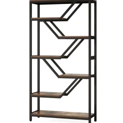 Shop Tribesigns 72" Bookshelf, 6 - Tier Bookcase Etagere Open Storage Organizer