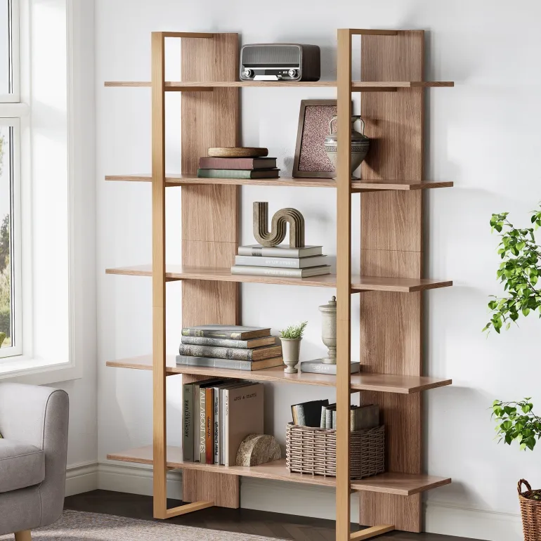 Cheap Tribesigns 70.8" Bookshelf, 5 - Tier Etagere Bookcase Display Shelf