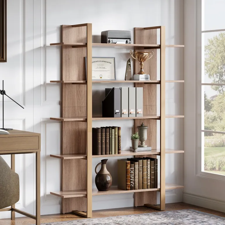 Cheap Tribesigns 70.8" Bookshelf, 5 - Tier Etagere Bookcase Display Shelf