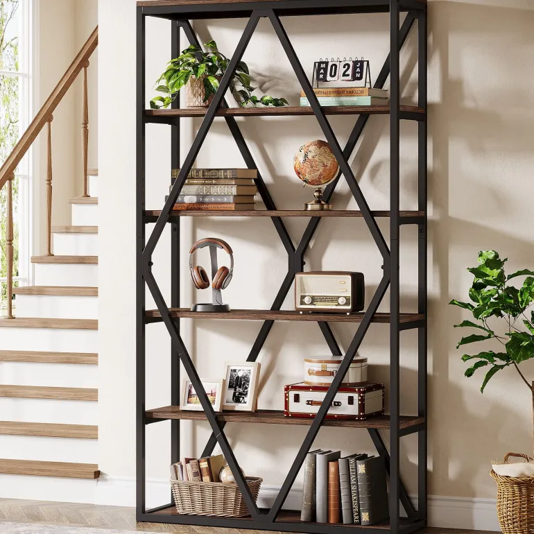 Best Tribesigns 71" Bookshelf, Freestanding 6 - Tier Bookcase Etagere Display Shelf