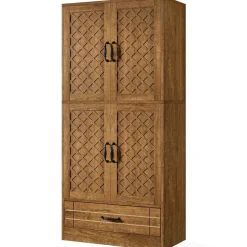 Sale Tribesigns 70" Bookshelf, Freestanding Bookcase with Storage Drawer