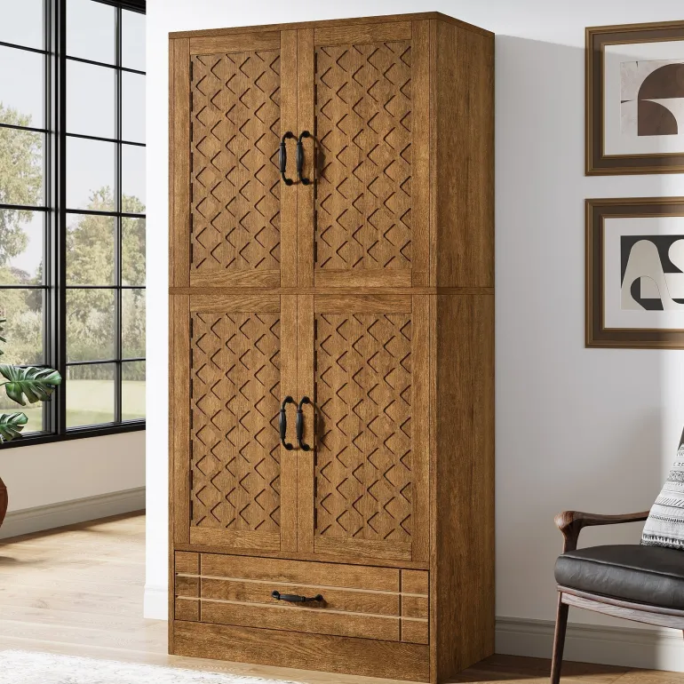 Sale Tribesigns 70" Bookshelf, Freestanding Bookcase with Storage Drawer