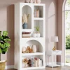 Clearance Tribesigns 70.8" Bookshelf, Geometric Bookcase Display Shelf with 5 Irregular Storage Shelves