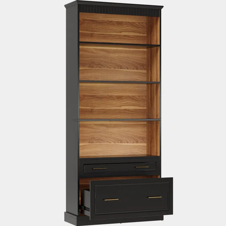 Sale Tribesigns 72" Bookshelf with Drawers, FreeStanding 5 - Shelf Bookcase Display Shelf