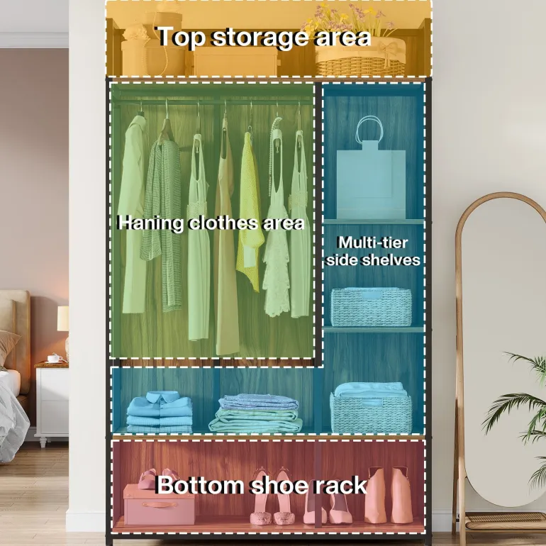 New Tribesigns 78" Clothes Rack, Tall Freestanding Closet Organizer Garment Rack