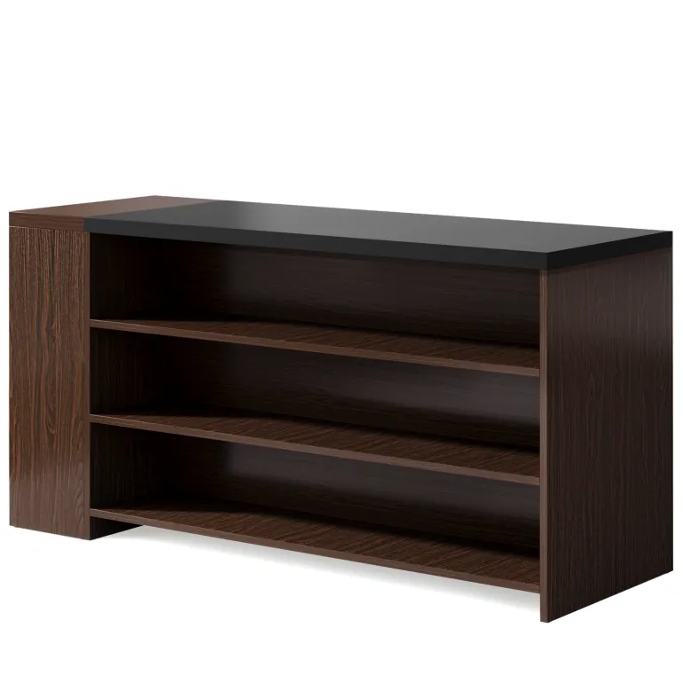 Clearance Tribesigns 55" Coffee Bar Table, 5 - Tier Kitchen Island Storage Cabinet