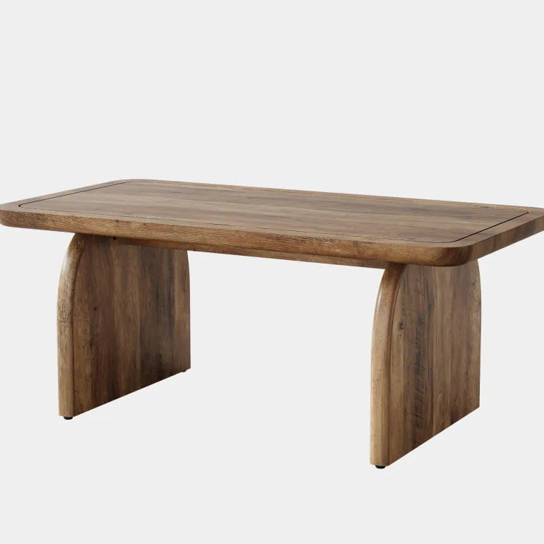 Discount Tribesigns 47" Coffee Table, Farmhouse Center Table Low Cocktail Tea Table