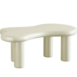 Best Sale Tribesigns 45" Coffee Table, Modern Irregular Center Table Tea Table