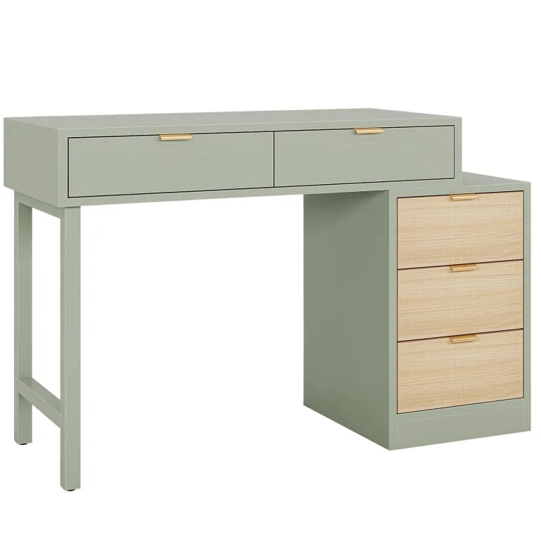 New Tribesigns 55" Computer Desk, Modern Home Office Desk Study Desk