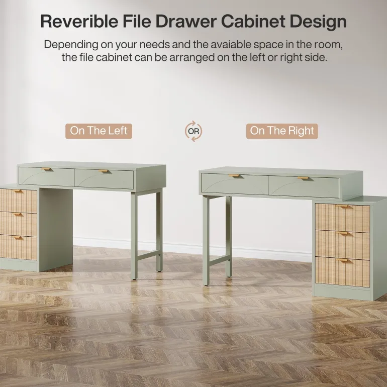 New Tribesigns 55" Computer Desk, Modern Home Office Desk Study Desk