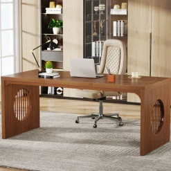Online Tribesigns 62.99" Computer Desk, Rectangular Executive desk Conference Table For 4-6