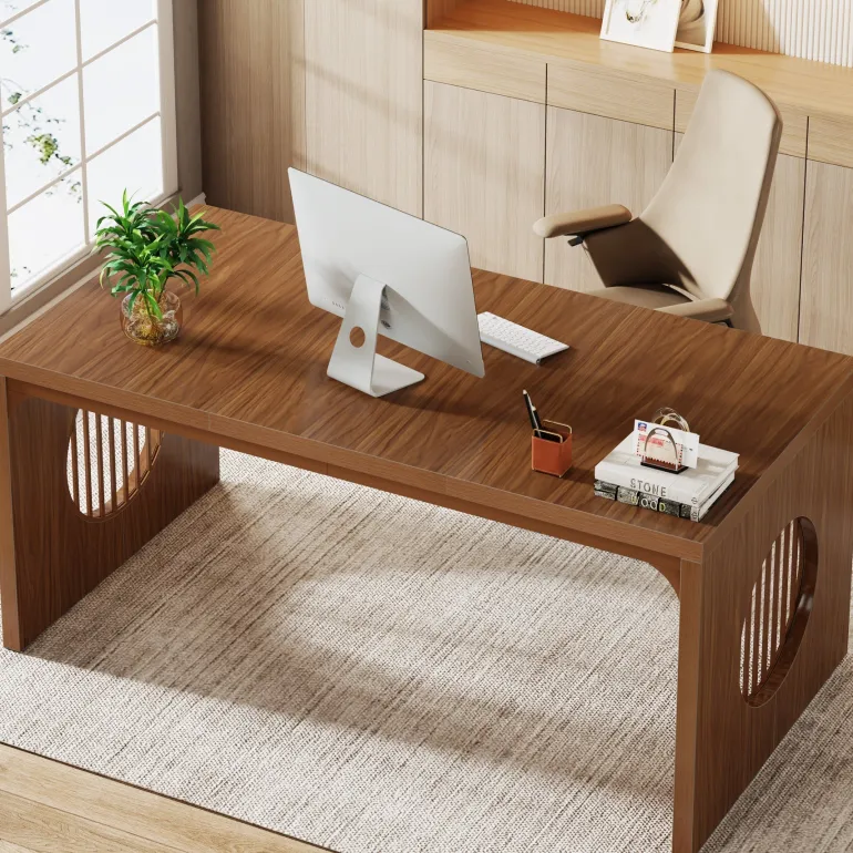 Online Tribesigns 62.99" Computer Desk, Rectangular Executive desk Conference Table For 4-6