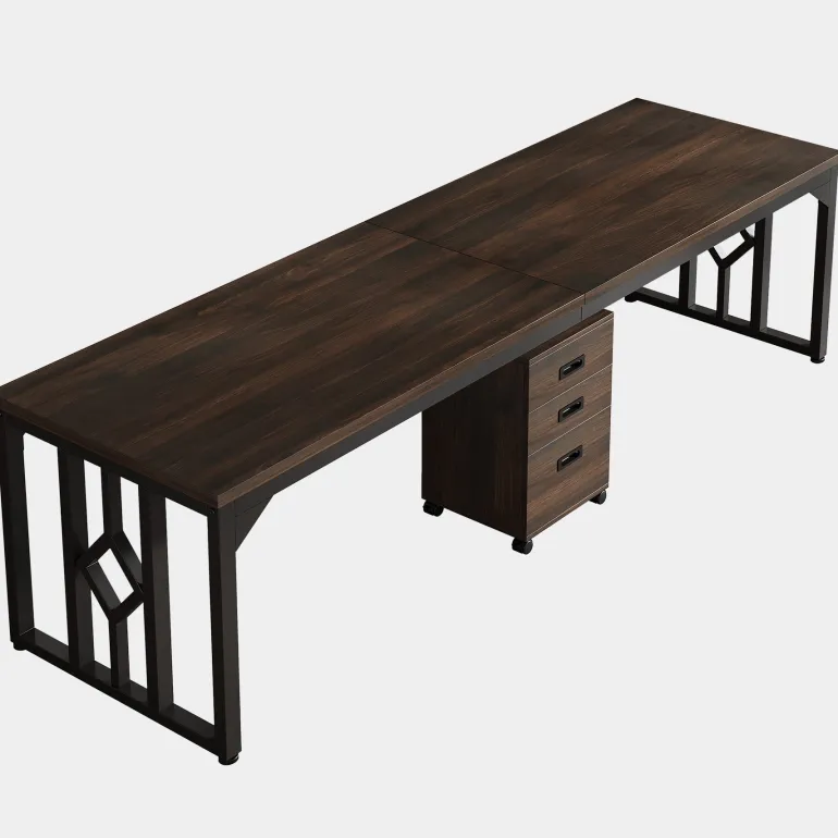 Shop Tribesigns 78.7" Conference Table, Large Meeting Room Table for 6 - 8 People with File Cabinet