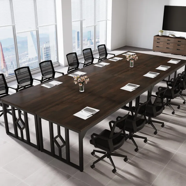 Shop Tribesigns 78.7" Conference Table, Large Meeting Room Table for 6 - 8 People with File Cabinet