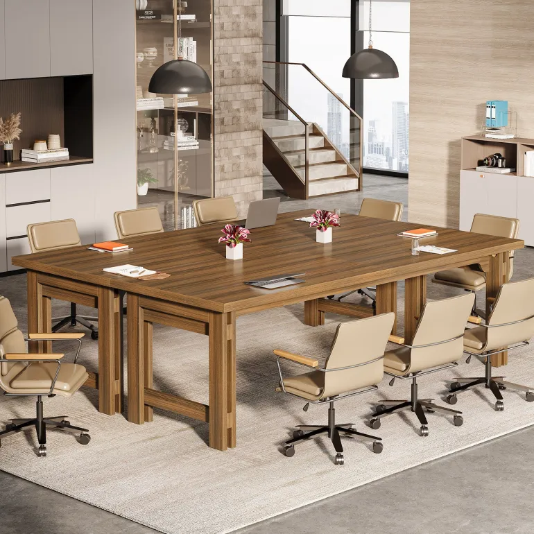 Outlet Tribesigns 78.7" Conference Table, Large Meeting Table For 6 - 8 People