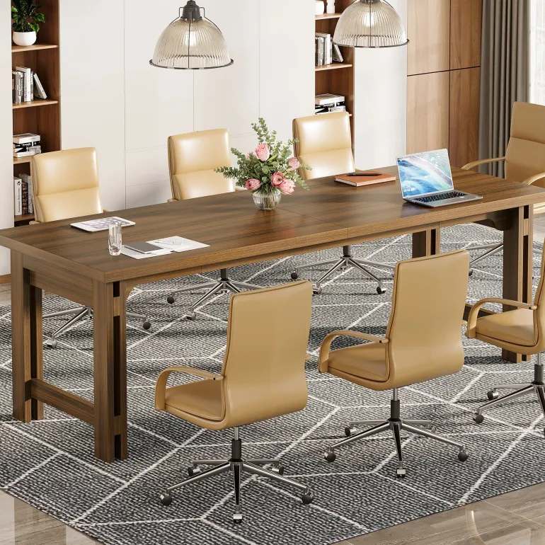 Outlet Tribesigns 78.7" Conference Table, Large Meeting Table For 6 - 8 People