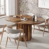 Outlet Tribesigns 55" Conference Table, Oval Rustic Meeting Table For 6 People